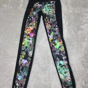 Cynthia Rowley Womens Black‎ Patterned Leggings Yoga Pants Size X-Small